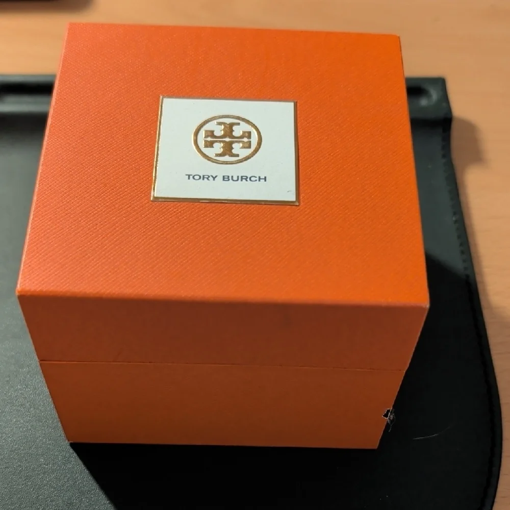 Tory Burch Gold Watch with White Dial